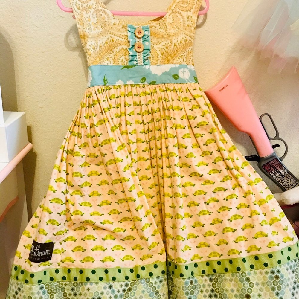 Size 2 Matilda Jane Platinum Turtle Dress